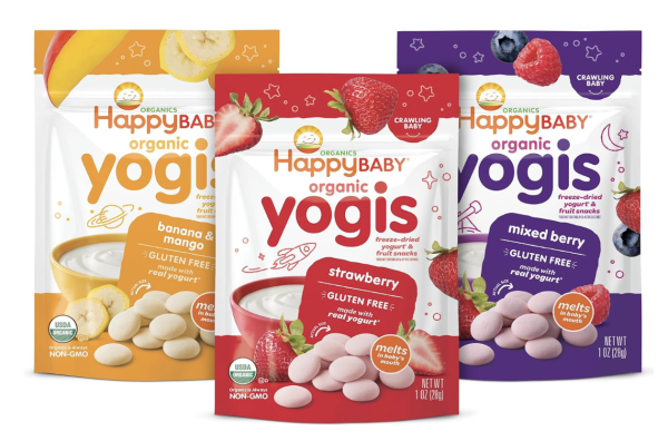 Happy Baby Organics Yogis Freeze-Dried Yogurt & Fruit Snacks, 3 Flavor Variety Pack, 1 Ounce (Pack of 3)
